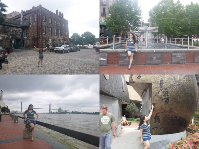 Wandering around Savannah's baywalk after lunch!